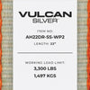 VULCAN Car Tie Down Axle Strap with Wear Pad - 3-Ply Stiff - 2 Inch x 22 Inch - 3,300 Pound Safe Working Load