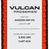 VULCAN Car Tie Down Axle Strap with Wear Pad - 2 Inch x 22 Inch - 4 Pack - PROSeries - 3,300 Pound Safe Working Load