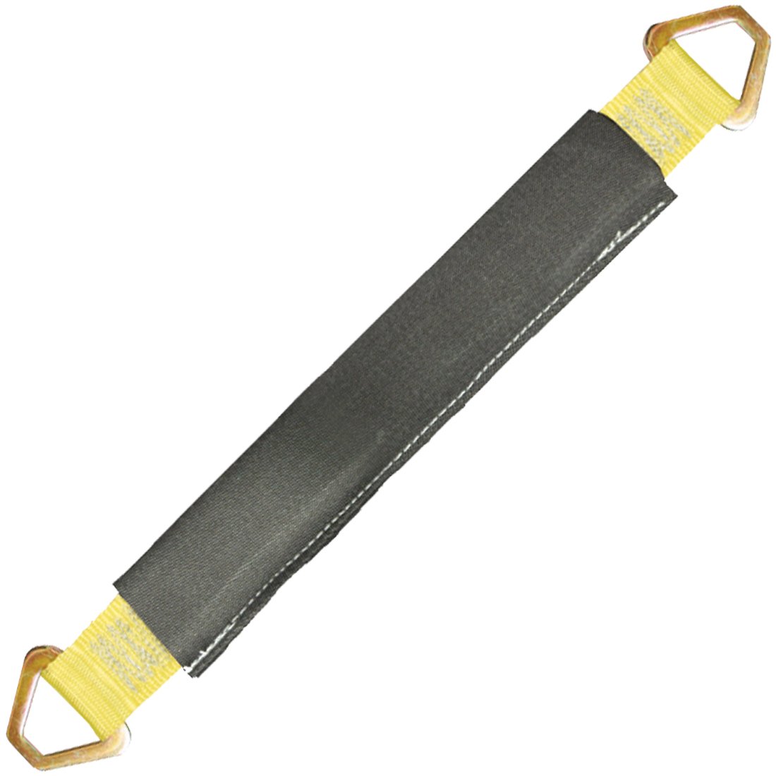 VULCAN Car Tie Down Axle Strap with Wear Pad - 3-Ply Stiff - 3,300 Pound Safe Working Load