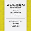 VULCAN Car Tie Down Axle Strap with Wear Pad - 3-Ply Stiff - 3,300 Pound Safe Working Load