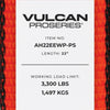 VULCAN Car Tie Down Axle Strap with Wear Pad Eyes - Eye and Eye - 2 Inch x 22 Inch - PROSeries - 4 Pack - 3,300 Pound Safe Working Load