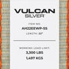 VULCAN Car Tie Down Axle Strap with Wear Pad Eyes - Eye and Eye - 2 Inch x 22 Inch - Silver Series - 4 Pack - 3,300 Pound Safe Working Load