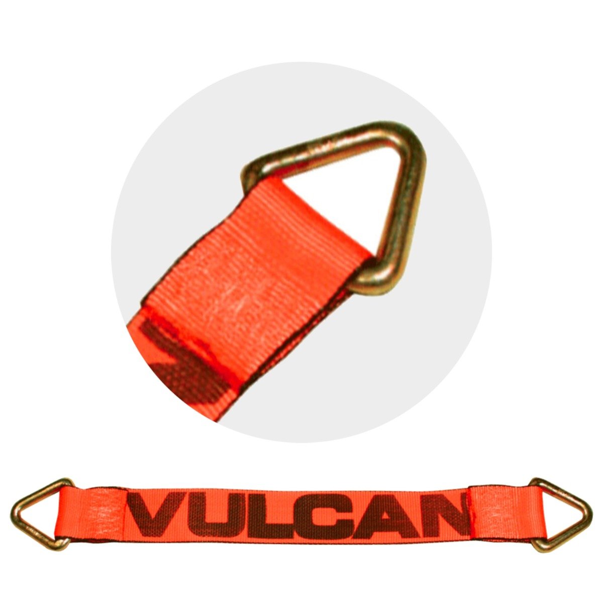 VULCAN Car Tie Down Axle Straps - 3 Inch x 30 Inch - 5,000 Pound Safe Working Load