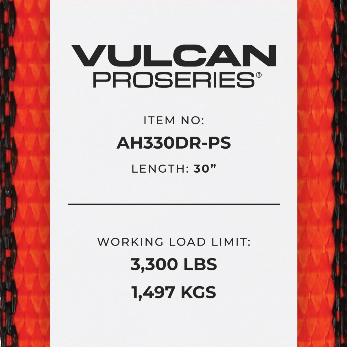 VULCAN Car Tie Down Axle Strap - 3 Inch x 30 Inch - PROSeries - 5,000 Pound Safe Working Load