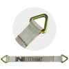 VULCAN Car Tie Down Axle Straps - 3 Inch x 30 Inch - 5,000 Pound Safe Working Load