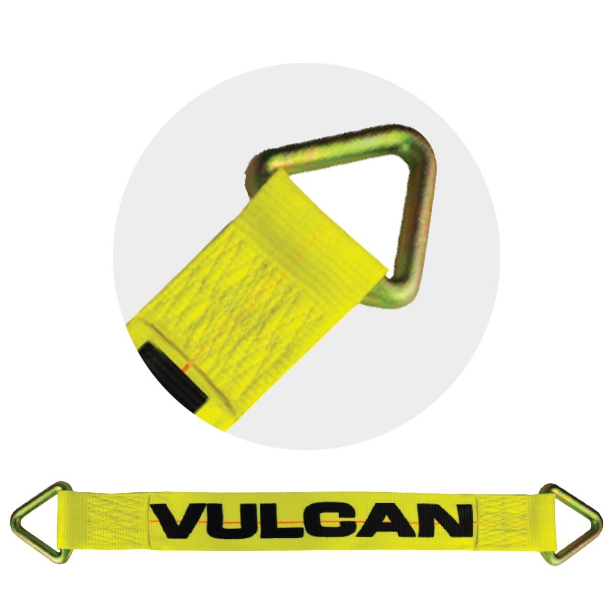 VULCAN Car Tie Down Axle Straps - 3 Inch x 30 Inch - 5,000 Pound Safe Working Load