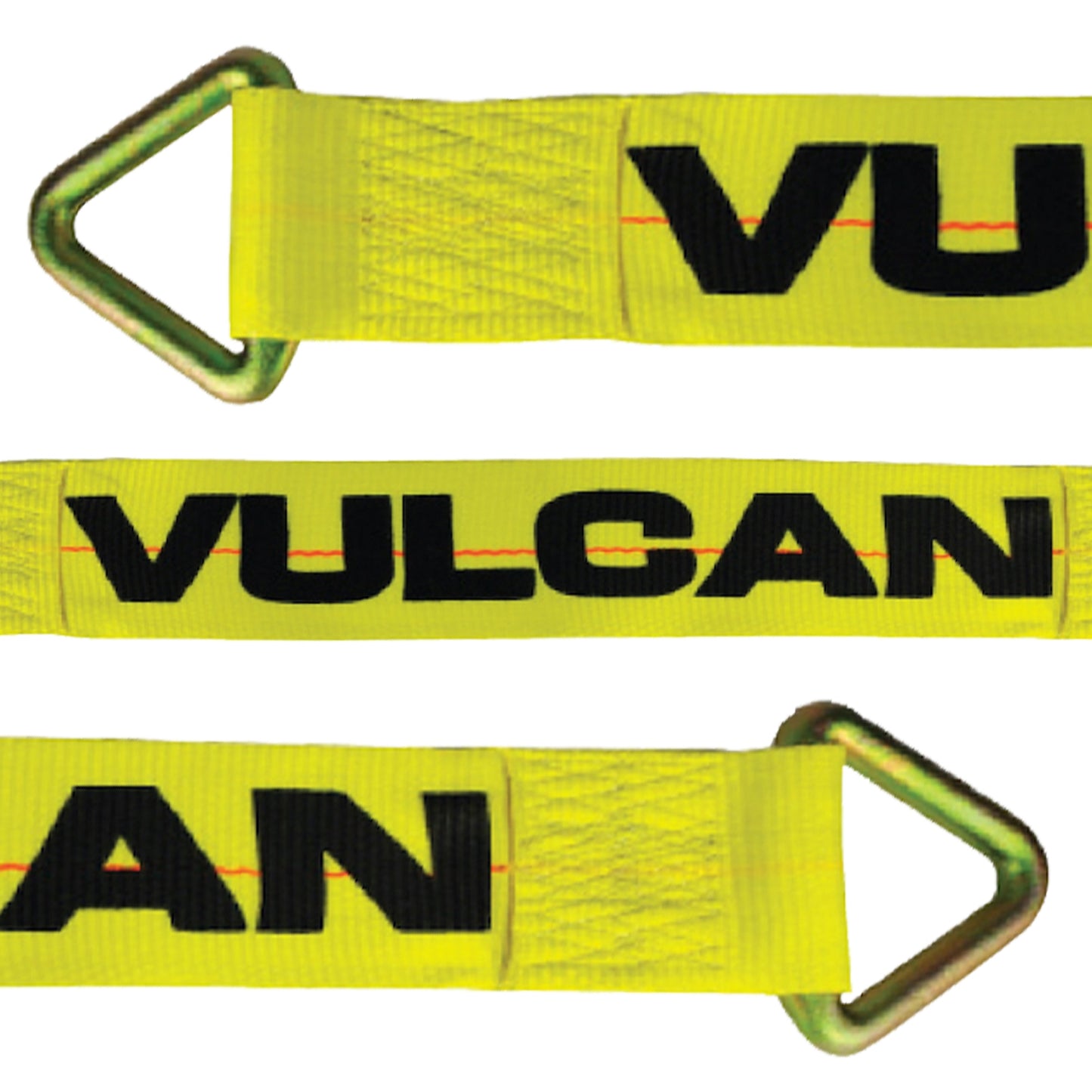 VULCAN Car Tie Down Axle Strap - 3 Inch x 30 Inch - Classic Yellow - 5,000 Pound Safe Working Load