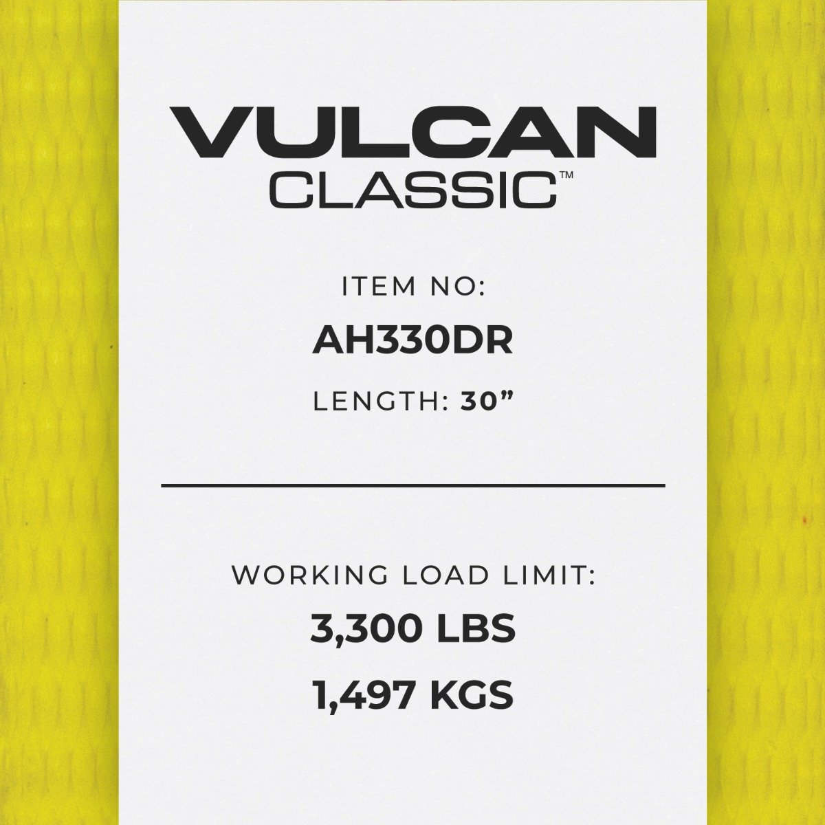 VULCAN Car Tie Down Axle Straps - 3 Inch x 30 Inch - 5,000 Pound Safe Working Load