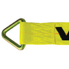 VULCAN Car Tie Down Axle Strap - 3 Inch x 30 Inch - Classic Yellow - 5,000 Pound Safe Working Load