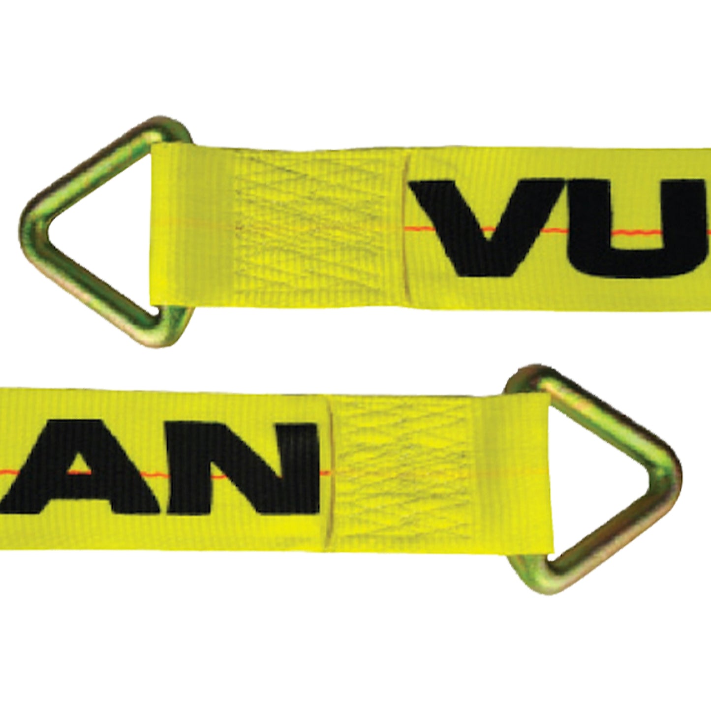 VULCAN Car Tie Down Axle Strap - 3 Inch x 30 Inch - Classic Yellow - 5,000 Pound Safe Working Load