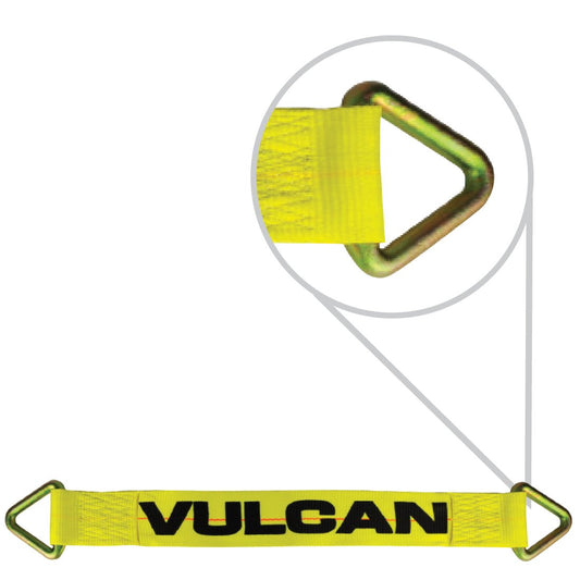 VULCAN Car Tie Down Axle Straps - 3 Inch x 30 Inch - 5,000 Pound Safe Working Load
