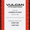 VULCAN Car Tie Down Axle Strap with Wear Pad - 3-Ply Stiff - 2 Inch x 36 Inch - PROSeries - 3,300 Pound Safe Working Load