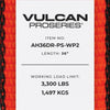 VULCAN Car Tie Down Axle Strap with Wear Pad - 3-Ply Stiff - 2 Inch x 36 Inch - PROSeries - 3,300 Pound Safe Working Load