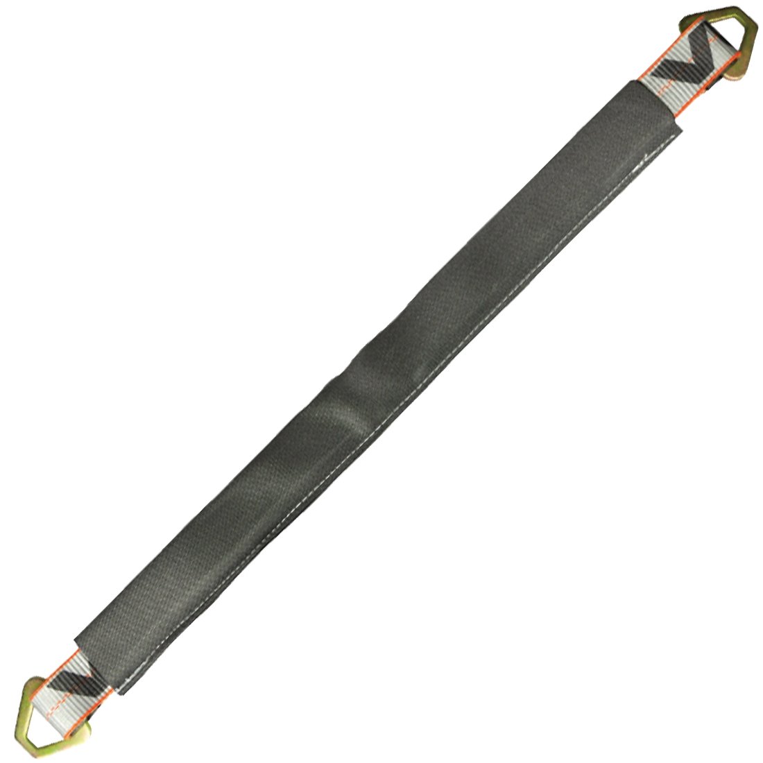 VULCAN Car Tie Down Axle Strap with Wear Pad - 3-Ply Stiff - 3,300 Pound Safe Working Load