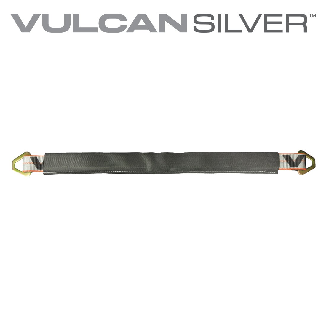 VULCAN Car Tie Down Axle Strap with Wear Pad - 3-Ply Stiff - 3,300 Pound Safe Working Load