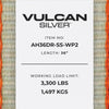 VULCAN Car Tie Down Axle Strap with Wear Pad - 3-Ply Stiff - 3,300 Pound Safe Working Load