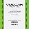 VULCAN Car Tie Down Axle Strap with Wear Pad - 2 Inch x 36 Inch - 4 Pack - High-Viz - 3,300 Pound Safe Working Load