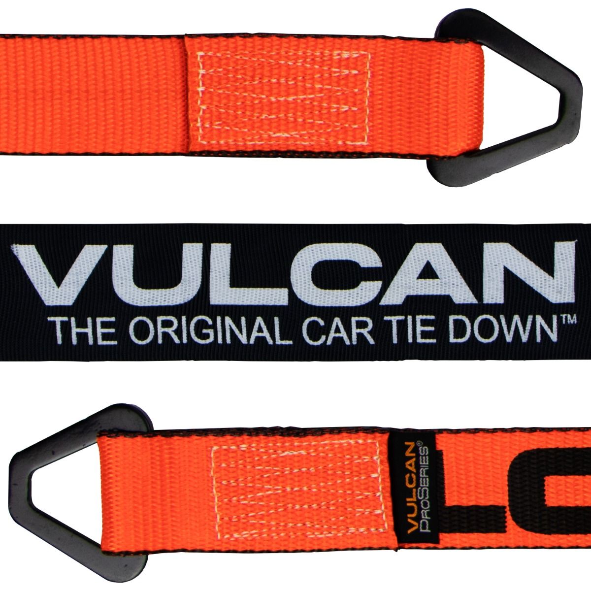 VULCAN Car Tie Down Axle Strap with Wear Pad - 2 Inch x 36 Inch - 4 Pack - PROSeries - 3,300 Pound Safe Working Load