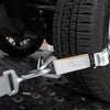 VULCAN Car Tie Down Axle Strap with Wear Pad - 2 Inch x 36 Inch - 4 Pack - Silver Series - 3,300 Pound Safe Working Load