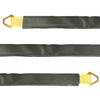 VULCAN Car Tie Down Axle Strap with Wear Pad - 3-Ply Stiff - 2 Inch x 36 Inch - Classic Yellow - 3,300 Pound Safe Working Load