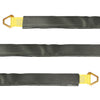 VULCAN Car Tie Down Axle Strap with Wear Pad - 3-Ply Stiff - 2 Inch x 36 Inch - Classic Yellow - 3,300 Pound Safe Working Load