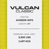 VULCAN Car Tie Down Axle Strap with Wear Pad - 3-Ply Stiff - 2 Inch x 36 Inch - Classic Yellow - 3,300 Pound Safe Working Load