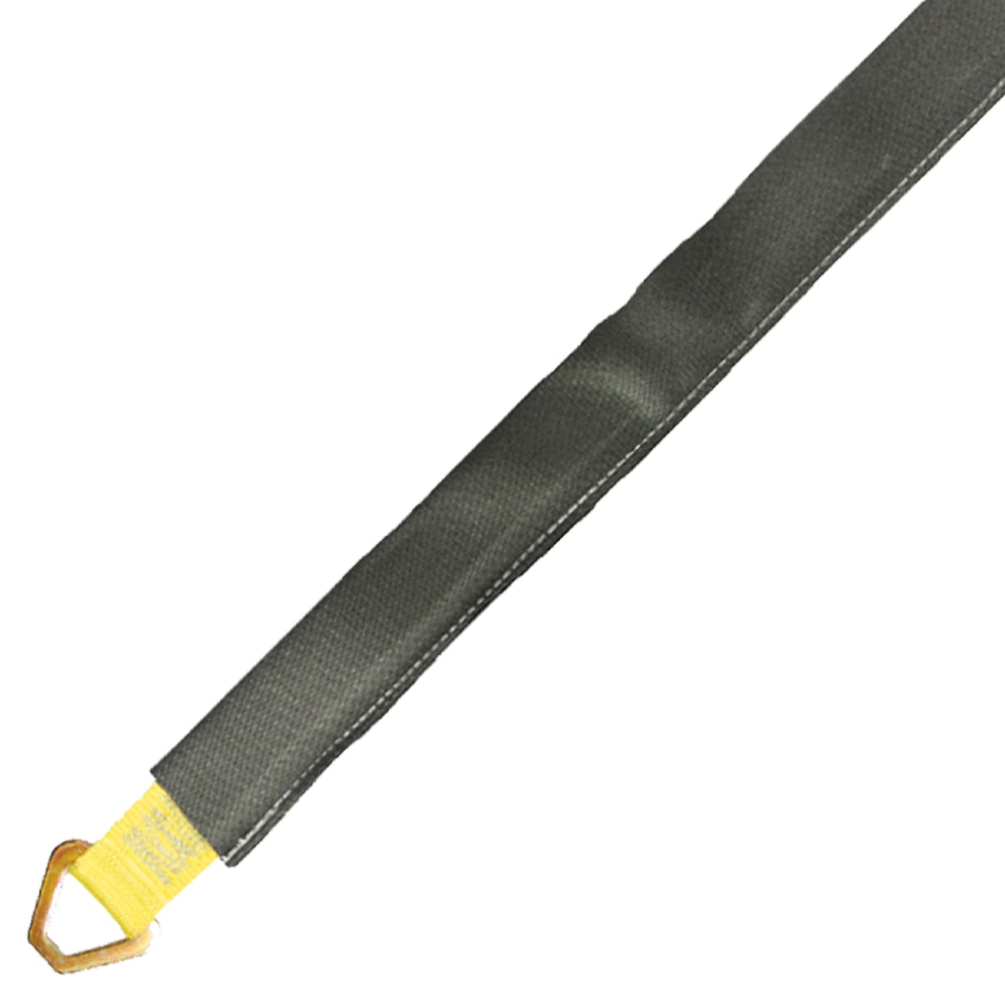 VULCAN Car Tie Down Axle Strap with Wear Pad - 3-Ply Stiff - 2 Inch x 36 Inch - Classic Yellow - 3,300 Pound Safe Working Load