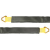 VULCAN Car Tie Down Axle Strap with Wear Pad - 3-Ply Stiff - 2 Inch x 36 Inch - Classic Yellow - 3,300 Pound Safe Working Load