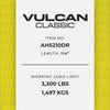 VULCAN Axle Tie Down Combo Strap Kit - 2 Inch - Classic Yellow - 3,300 Pound Safe Working Load