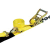VULCAN Axle Tie Down Combo Straps with Chain Tail Ratchet - 2 Inch x 114 Inch - 4 Pack - 3,300 Pound Safe Working Load