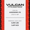 VULCAN Axle Tie Down Combo Straps with Chain Tail Ratchet - 2 Inch x 114 Inch - 4 Pack - 3,300 Pound Safe Working Load