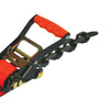 VULCAN Axle Tie Down Combo Straps with Chain Tail Ratchet - 2 Inch x 114 Inch - 4 Pack - 3,300 Pound Safe Working Load