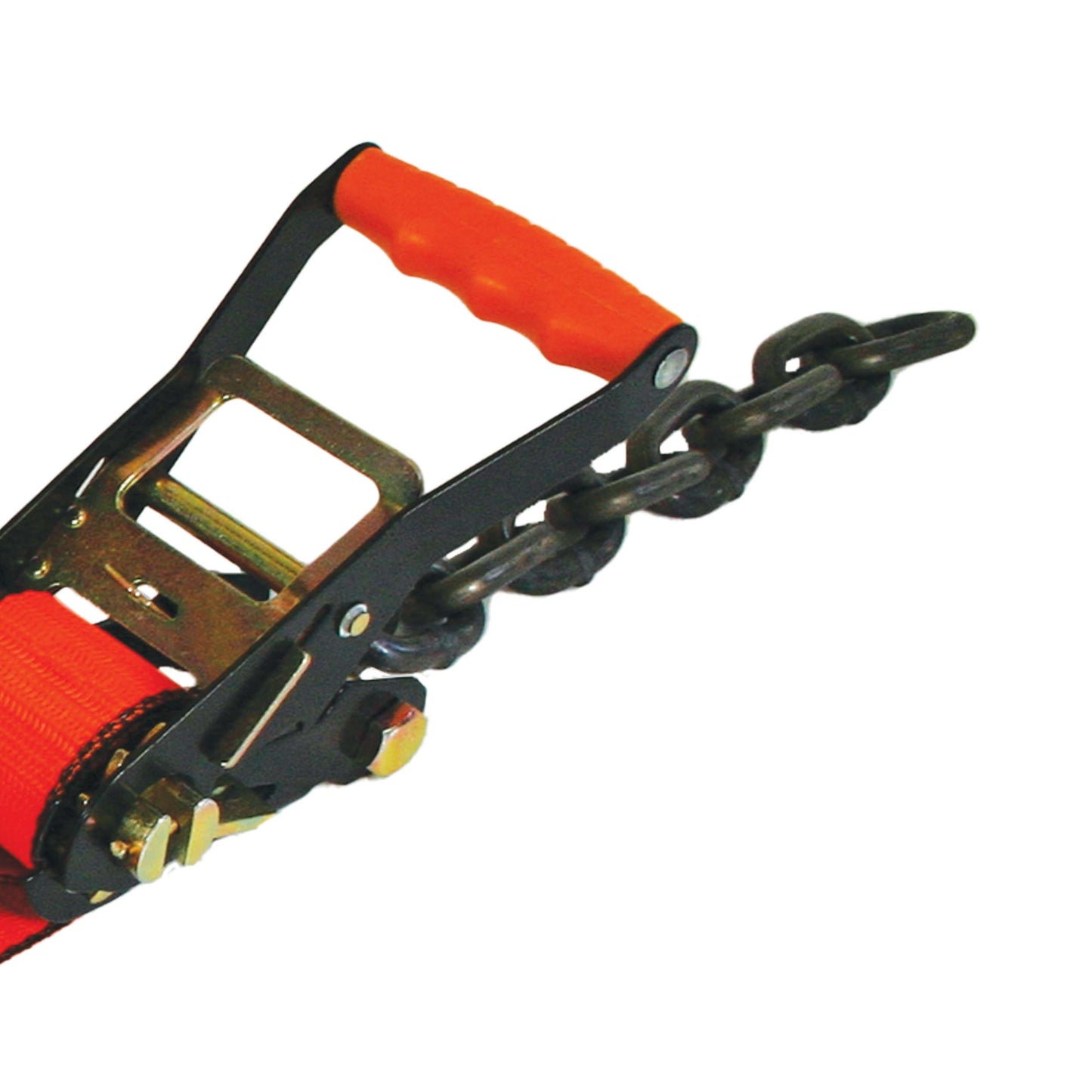 VULCAN Axle Tie Down Combo Straps with Chain Tail Ratchet - 2 Inch x 114 Inch - 4 Pack - 3,300 Pound Safe Working Load