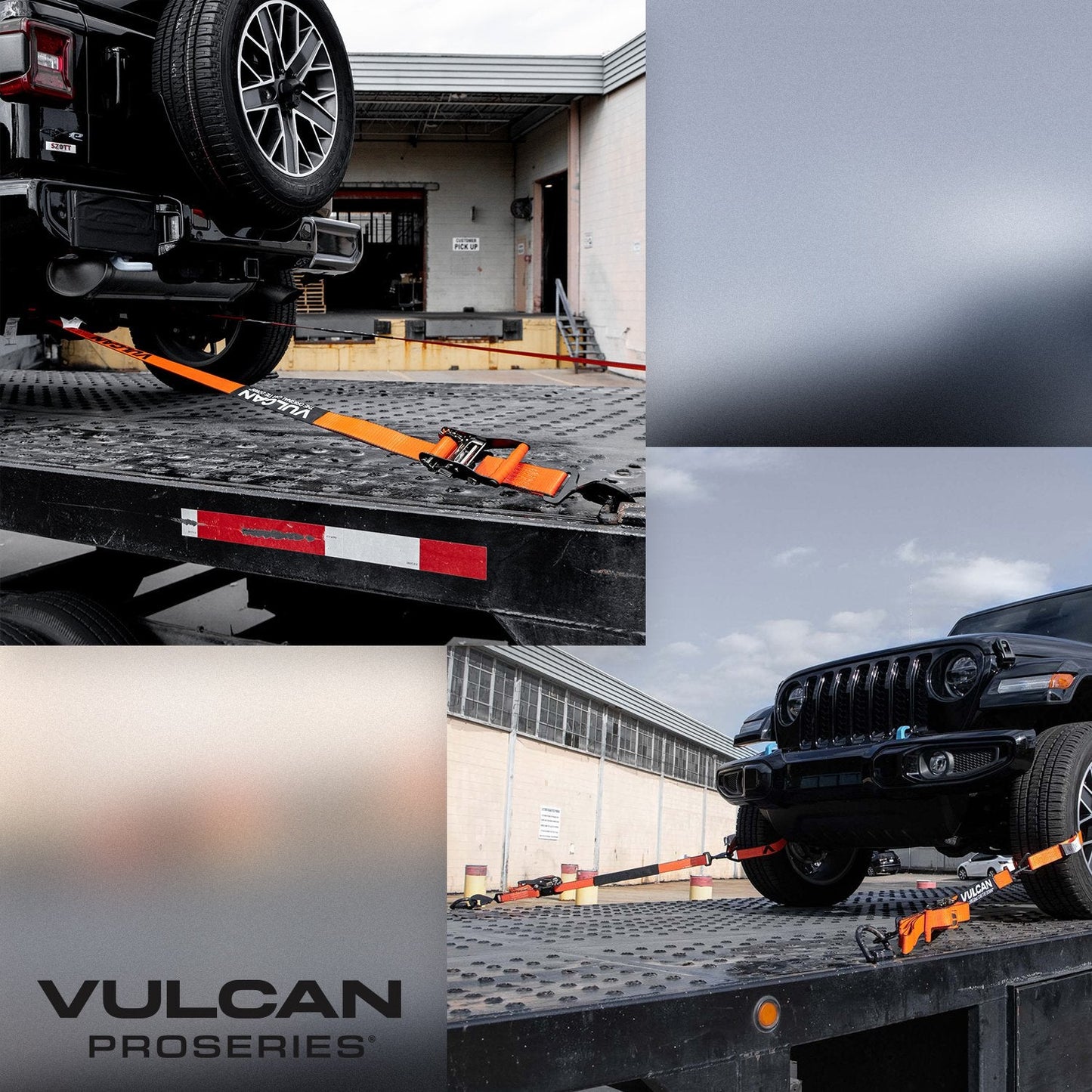 VULCAN Ultimate Axle Tie Down Kit - Heavy Duty Optic Orange ProSeries Webbing - Includes (2) 22 Inch And (2) 36 Inch Axle Straps, (2) 96 Inch Snap Hook Ratchet Strap, And (2) 112 Inch Loop Tie Down Combinations