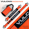 VULCAN Ultimate Axle Tie Down Kit - Heavy Duty Optic Orange ProSeries Webbing - Includes (2) 22 Inch And (2) 36 Inch Axle Straps, (2) 96 Inch Snap Hook Ratchet Strap, And (2) 112 Inch Loop Tie Down Combinations