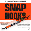 VULCAN Ultimate Axle Tie Down Kit - Heavy Duty Optic Orange ProSeries Webbing - Includes (2) 22 Inch And (2) 36 Inch Axle Straps, (2) 96 Inch Snap Hook Ratchet Strap, And (2) 112 Inch Loop Tie Down Combinations