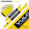 VULCAN Ultimate Axle Tie Down Kit - Classic Yellow Webbing - Includes (2) 22 Inch And (2) 36 Inch Axle Straps, (2) 96 Inch Snap Hook Ratchet Strap, And (2) 112 Inch Loop Tie Down Combinations