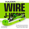 VULCAN Complete Axle Strap Tie Down Kit with Wire J-Hook Ratchet Straps - Heavy Duty High-Viz Green Reflective Webbing - Includes (4) 22 And (4) 36 Inch Axle Tie Downs, And (4) 8' Wire Hook Straps