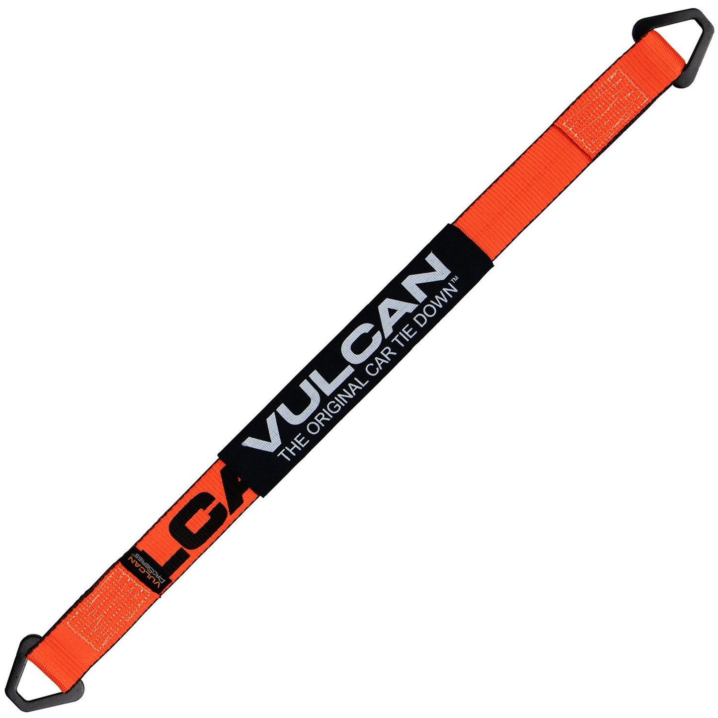 VULCAN Complete Axle Strap Tie Down Kit with Wire J-Hook Ratchet Straps - Heavy Duty Optic Orange ProSeries Webbing - Includes (4) 22 And (4) 36 Inch Axle Tie Downs, And (4) 8' Wire Hook Straps