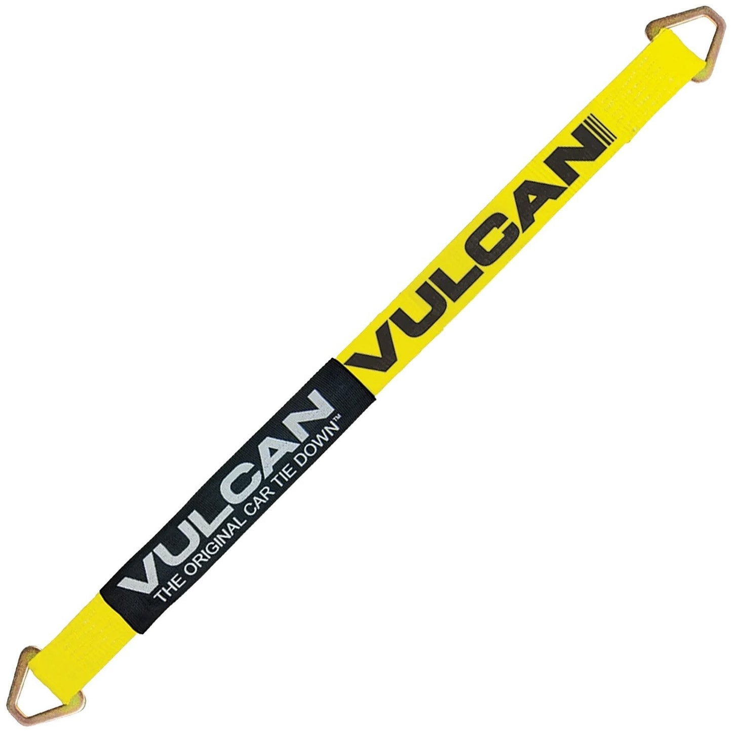 VULCAN Complete Axle Strap Tie Down Kit with Wire J-Hook Ratchet Straps - Classic Yellow Webbing - Includes (4) 22 And (4) 36 Inch Axle Tie Downs, And (4) 8' Wire Hook Straps