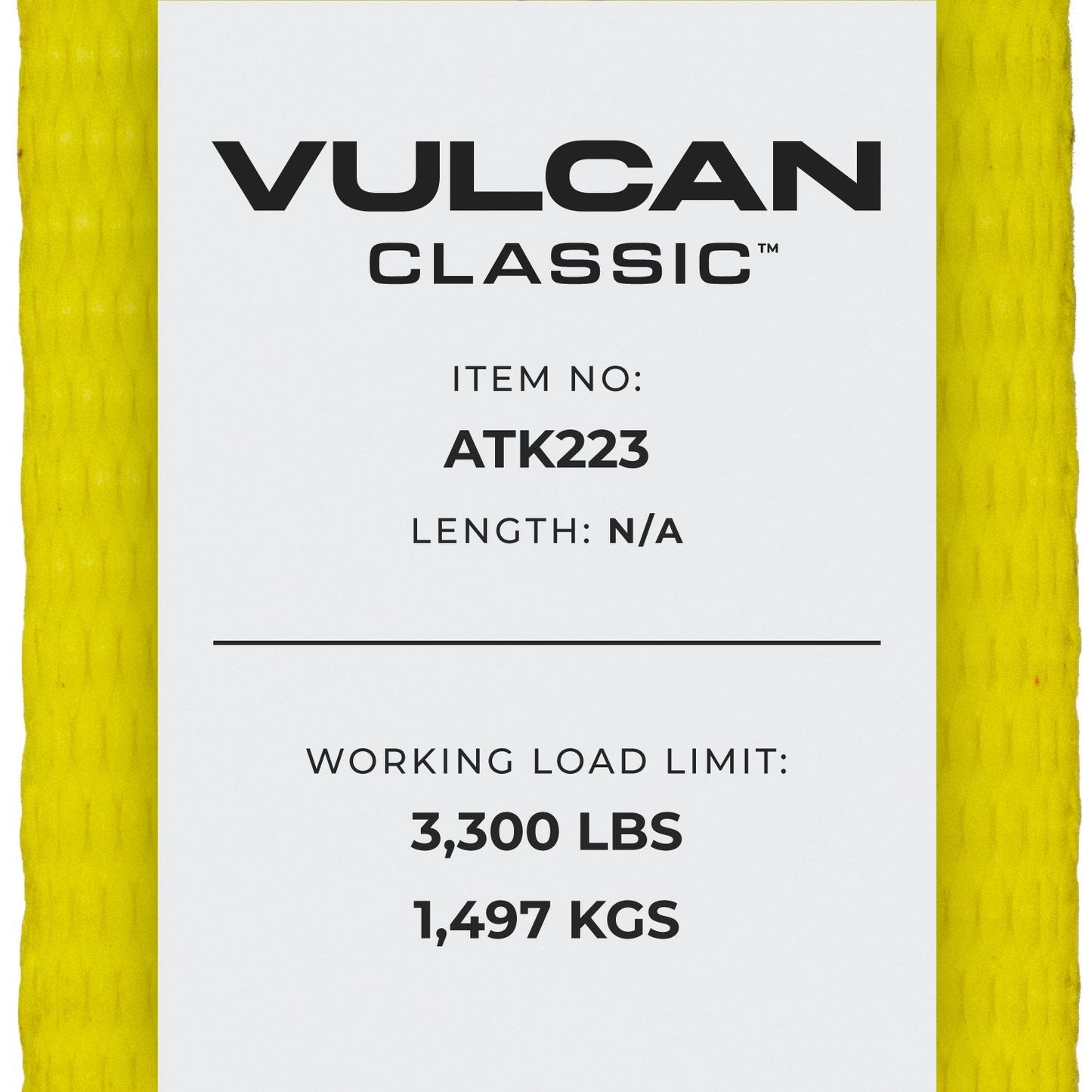 VULCAN Complete Axle Strap Tie Down Kit with Wire J-Hook Ratchet Straps - Classic Yellow Webbing - Includes (4) 22 And (4) 36 Inch Axle Tie Downs, And (4) 8' Wire Hook Straps