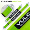 VULCAN Complete Axle Strap Tie Down Kit with Snap Hook Ratchet Straps - Heavy Duty High-Viz Green Reflective Webbing - Includes (4) 22 And (4) 36 Inch Axle Tie Downs, And (4) 8' Snap Hook Straps