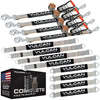 VULCAN Complete Axle Strap Tie Down Kits with Snap Hook Ratchet Straps - Include (4) 22 Inch Axle Straps, (4) 36 Inch Axle Straps, and (4) 8' Snap Hook Ratchet Straps