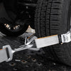 VULCAN Complete Axle Strap Tie Down Kit with Snap Hook Ratchet Straps - Silver Series Webbing - Includes (4) 22 And (4) 36 Inch Axle Tie Downs, And (4) 8' Snap Hook Straps