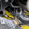 VULCAN Complete Axle Strap Tie Down Kit with Snap Hook Ratchet Straps - Classic Yellow Webbing - Includes (4) 22 And (4) 36 Inch Axle Tie Downs, And (4) 8' Snap Hook Straps