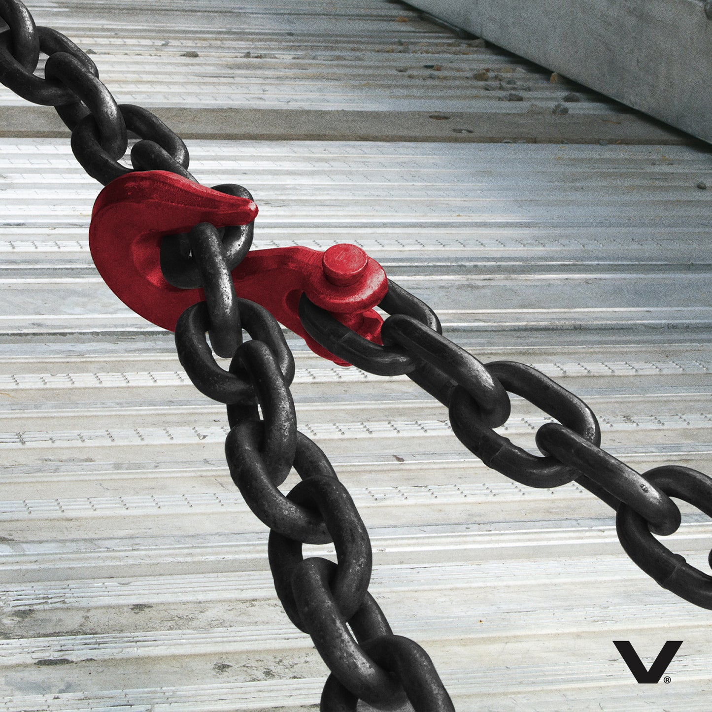 VULCAN Binder/Safety Chain with Clevis Grab Hooks - Grade 80 - 3/8 Inch x 10 Foot - 7,100 Pound Safe Working Load