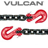 VULCAN Binder/Safety Chain Tie Down with Grab Hooks - Grade 80 - 1/2 Inch x 10 Foot - 12,000 Pound Safe Working Load