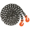 VULCAN Binder/Safety Chain Tie Down with Grab Hooks - Grade 100 - 3/8 Inch x 10 Foot - PROSeries - 8,800 Pound Safe Working Load