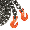 VULCAN Binder Chain Tie Down with Grab Hooks - Grade 100 - 3/8 Inch x 16 Foot - PROSeries - 8,800 Pound Safe Working Load