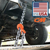 VULCAN Binder/Safety Chain Tie Down with Grab Hooks - Grade 100 - 3/8 Inch x 10 Foot - PROSeries - 8,800 Pound Safe Working Load